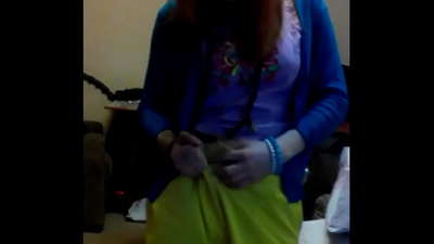 Κοντινό βίντεο αυνανισμού από κοκκινομάλλα νεράιδα Light Fairy